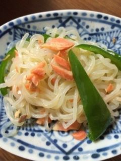 しらたきとピーマンと鮭の炒め物-レシピのメイン写真