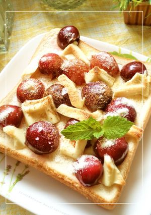 白チョコ＆さくらんぼの塩ミルキートースト-レシピのメイン写真