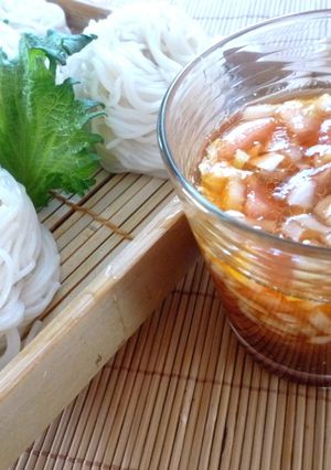 素麺にお勧め～ピリ辛トマトつけ汁♪-レシピのメイン写真