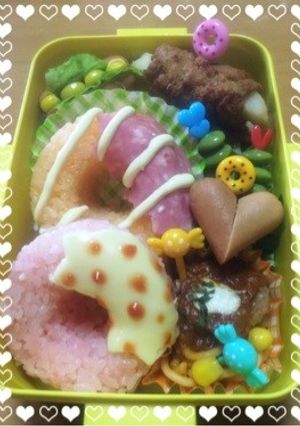 ドーナツおにぎり☆キャラ弁・遠足-レシピのメイン写真