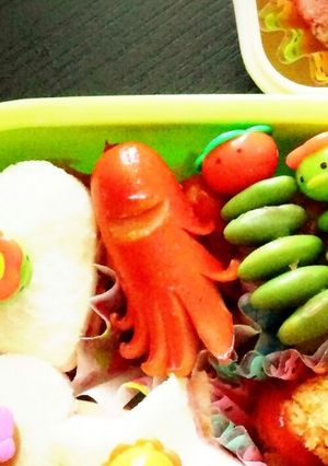 お弁当☆たこウインナー星人？-レシピのメイン写真