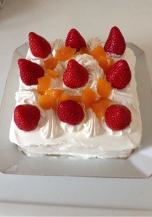 シフォン生地でバースデーケーキ-レシピのメイン写真