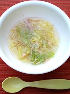 昆布だしでツナと白菜のスープ♪離乳期に◎-レシピのメイン写真