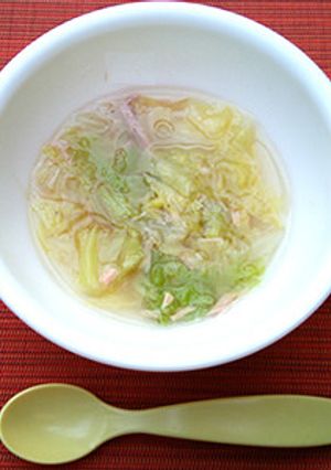 昆布だしでツナと白菜のスープ♪離乳期に◎-レシピのメイン写真