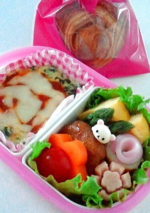 幼稚園お弁当＊パンとグラタン♪遠足弁当に-レシピのメイン写真