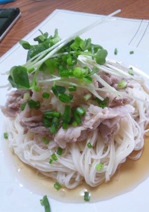 らっきょ冷しゃぶ素麺-レシピのメイン写真