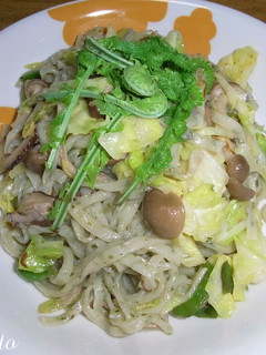春の香りの焼うどん-レシピのメイン写真