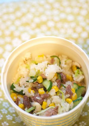 牛肉とキュウリのチャーハン-レシピのメイン写真