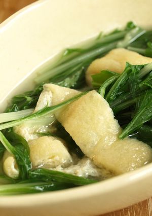 水菜と油揚げの煮びたし-レシピのメイン写真