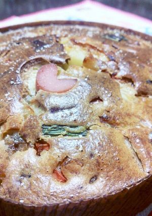 子供と作ろう♪野菜ｺﾞﾛｺﾞﾛケークサレ-レシピのメイン写真