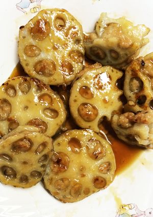 簡単 甘辛レンコンのはさみ焼き-レシピのメイン写真