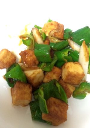 厚揚げとピーマンの味噌炒め-レシピのメイン写真