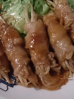 もやしの肉巻きしょうが焼き-レシピのメイン写真
