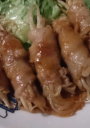 もやしの肉巻きしょうが焼き-レシピのメイン写真