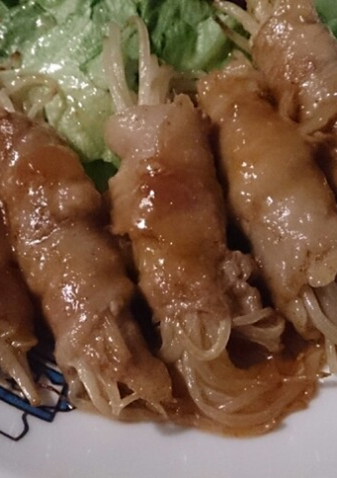 もやしの肉巻きしょうが焼き-レシピのメイン写真
