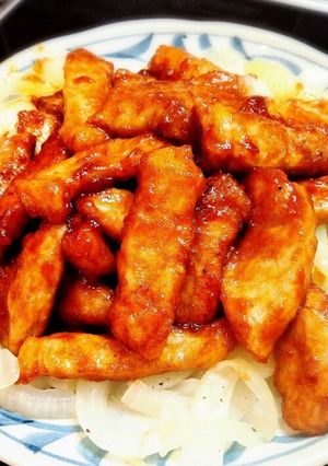 豚カツ肉で♪簡単ポークチャップ^^♡-レシピのメイン写真