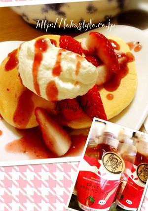 豆乳で作るいちごパンケーキ-レシピのメイン写真