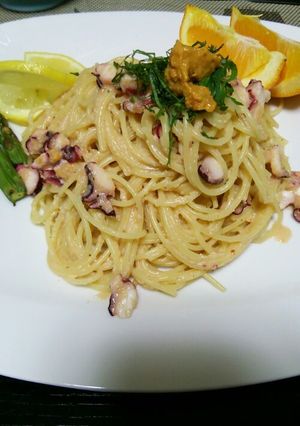 混ぜるだけ！タコと明太子のパスタ-レシピのメイン写真
