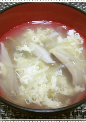 干ししいたけと玉ねぎのかきたま汁-レシピのメイン写真