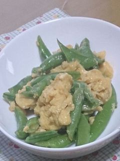 すなっぷえんどうの卵とじ-レシピのメイン写真