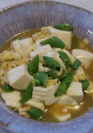 スナップえんどうと豆腐の関西風煮込み-レシピのメイン写真