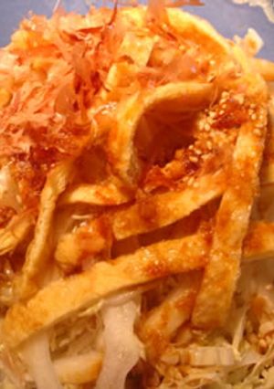 生白菜とカリカリ油揚げの絶品サラダ♪-レシピのメイン写真