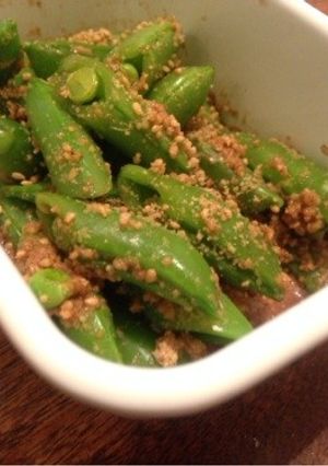 スナップエンドウの胡麻和え-レシピのメイン写真
