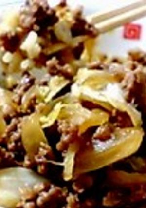 ひき肉と玉葱の甘辛丼-レシピのメイン写真