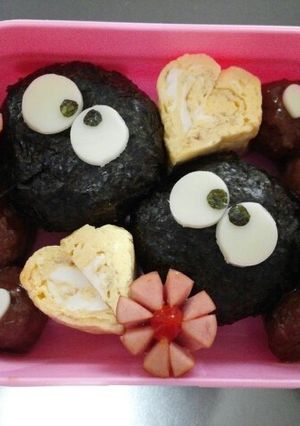 ★キャラ弁 ★まっくろくろすけ-レシピのメイン写真