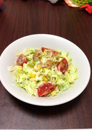 鶏皮のコールスローサラダ-レシピのメイン写真