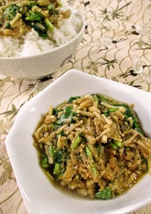 三つ葉＆えのきのとろろ昆布ダレ-レシピのメイン写真