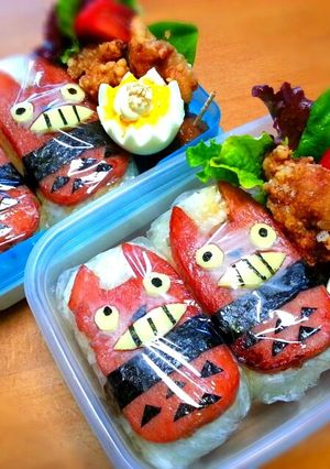 スパムでとなりのトトロ♪♪♪キャラ弁-レシピのメイン写真