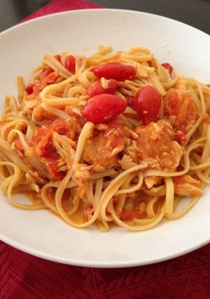 旨旨トマトとツナの和風パスタ-レシピのメイン写真