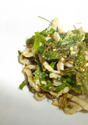 鶏皮の酢の物、青シソ入り-レシピのメイン写真