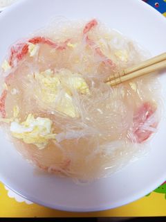 ふんわり卵の春雨スープ♡-レシピのメイン写真