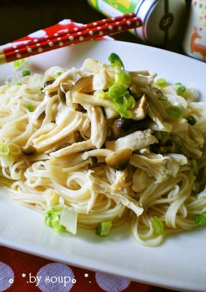 ＊焼き茸とチキンのゆずポン素麺＊*-レシピのメイン写真
