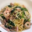 炒めるだけ! ほうれん草のパスタ*