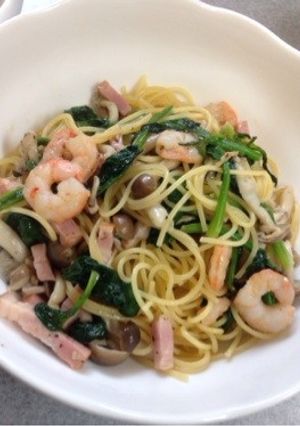 炒めるだけ! ほうれん草のパスタ*-レシピのメイン写真