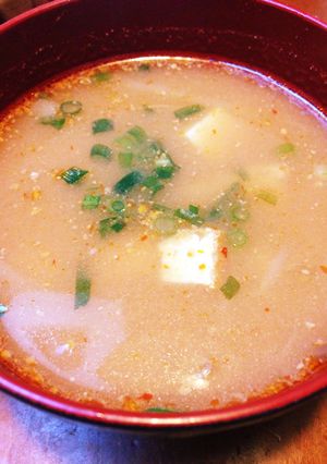 激安！もやしと厚揚げの坦々麺風スープ-レシピのメイン写真