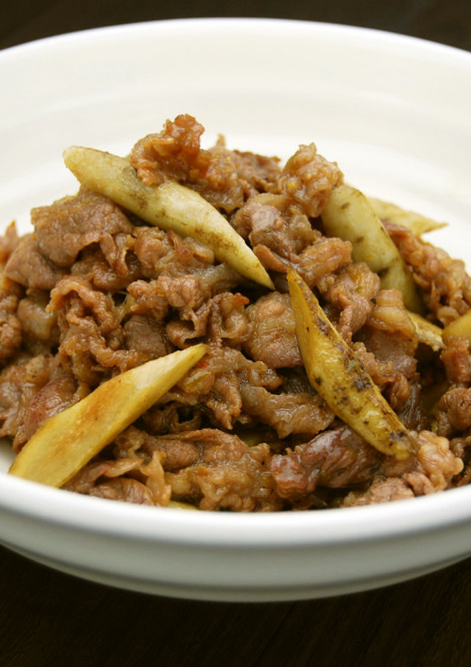 牛肉とごぼうの炒めものｲﾝゆず胡椒-レシピのメイン写真