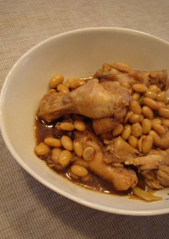 大豆と鶏肉のしょうゆ煮-レシピのメイン写真