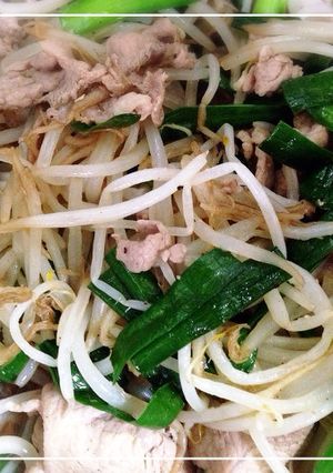 麺つゆで簡単 ニラ豚もやし炒め-レシピのメイン写真