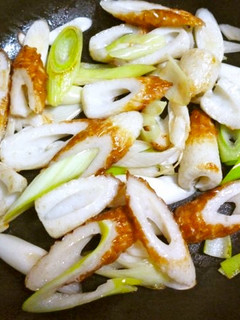 チクワとネギの炒め物-レシピのメイン写真