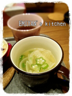 オクラと新玉ねぎのスープ-レシピのメイン写真