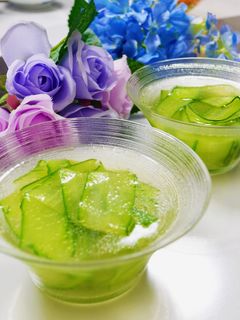 ヒラヒラ❤リボンキュウリのスープ-レシピのメイン写真