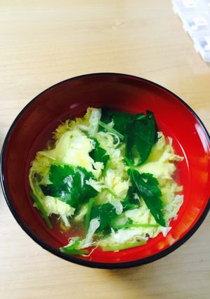 汁物に溶き卵を広がせるコツ-レシピのメイン写真