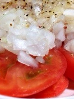 さっぱりトマトの玉ねぎのせサラダ-レシピのメイン写真