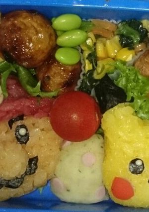 キャラ弁☆スーパーマリオ＆ピカチュウ-レシピのメイン写真