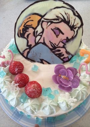 アナと雪の女王 デコレーションケーキ-レシピのメイン写真