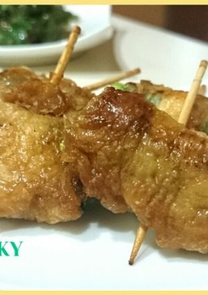お弁当お野菜おかず:小松菜あげ生姜焼き-レシピのメイン写真